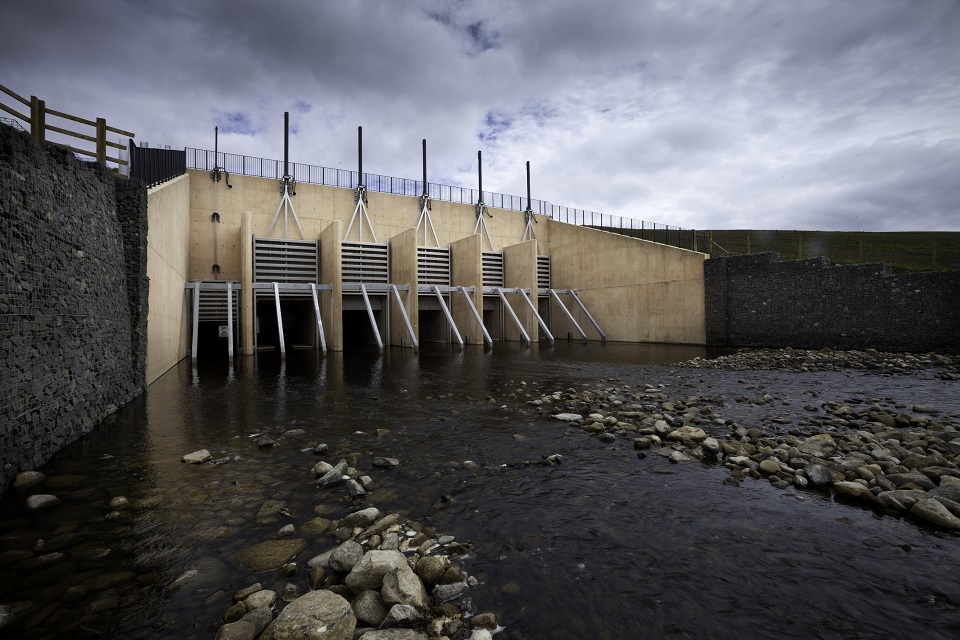 Dam at morpeth flood scheme