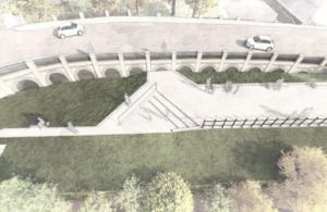 Flood scheme Beales Corner - artists impression