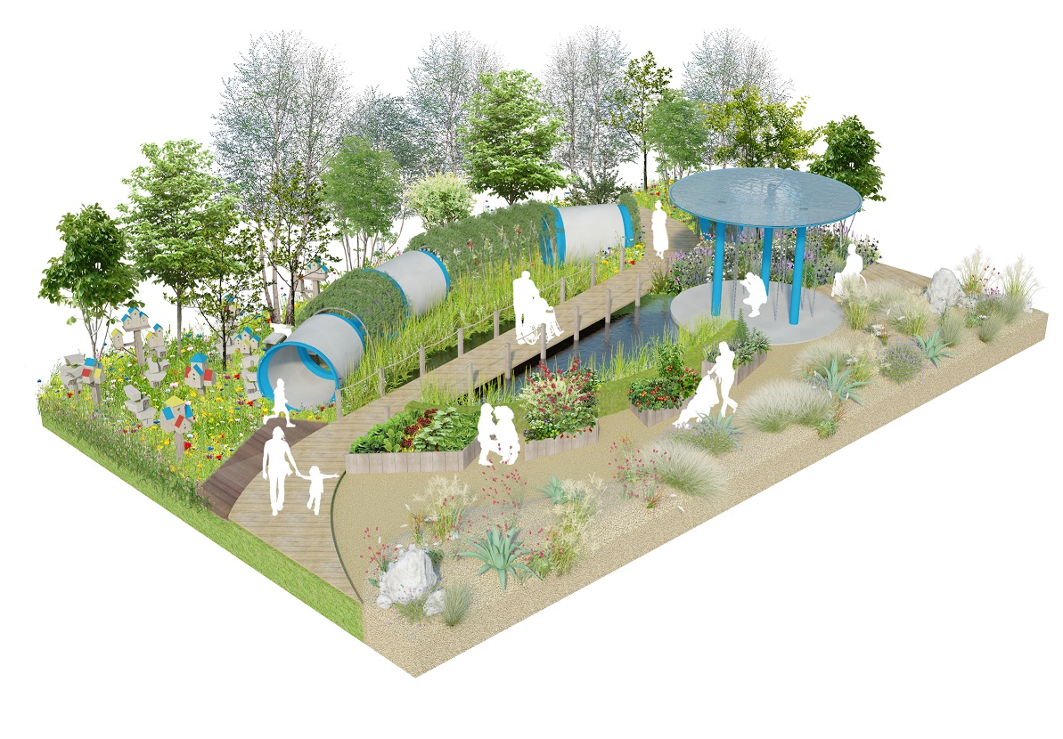 Hampton Court garden artist impression