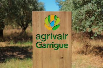 NESTLE Agrivair Garrigue logo sign