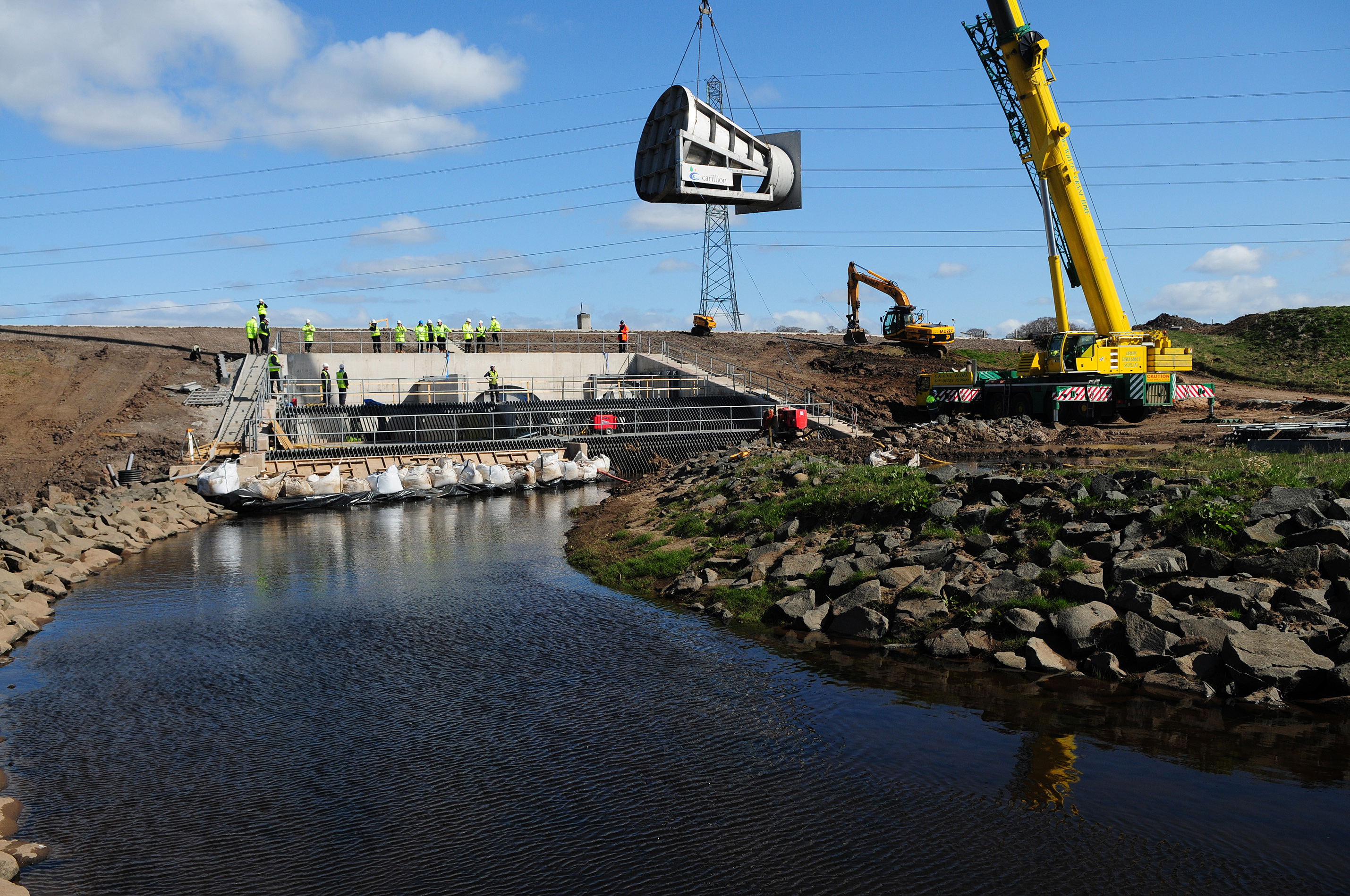 Hydro-Brake installation at White Cart kirkland bridge dam3