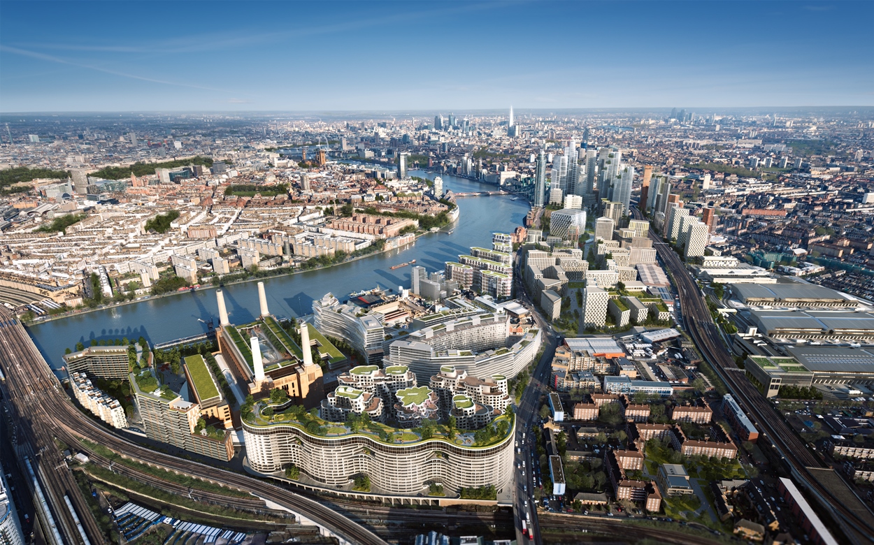 Nine Elms on the South Bank Aerial