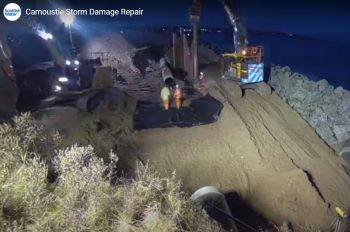 SCOTTISH WATER STORM BABET DAMAGE PIPELINE REPAIR
